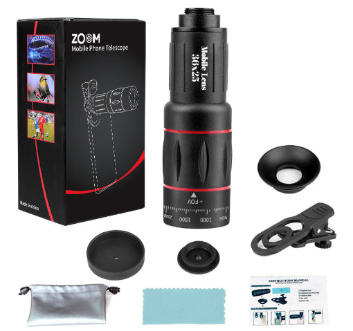 Compatible 18X Telescope Zoom Mobile Lens ForSamsung Smartphones Universal Clip Telefon Camera Lens With Tripod