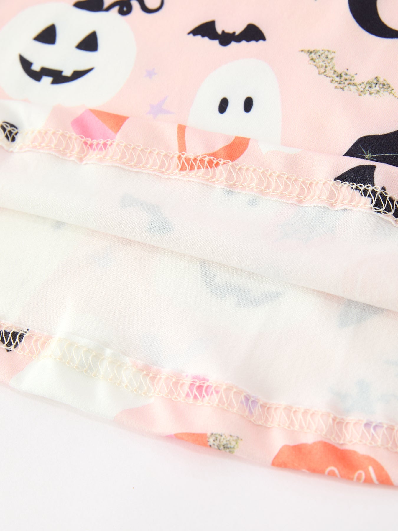 Halloween Ghost Girl Twirl Dress Short-sleeved