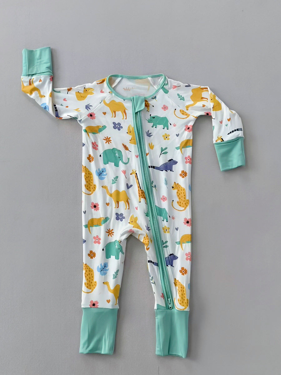 Bamboo Fiber Onesie European And American Style For Infants And Toddlers