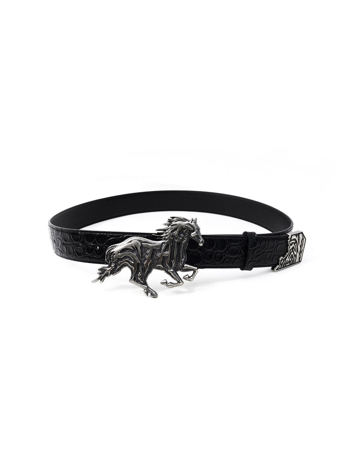 Textured Embossed Full-grain Leather Belt