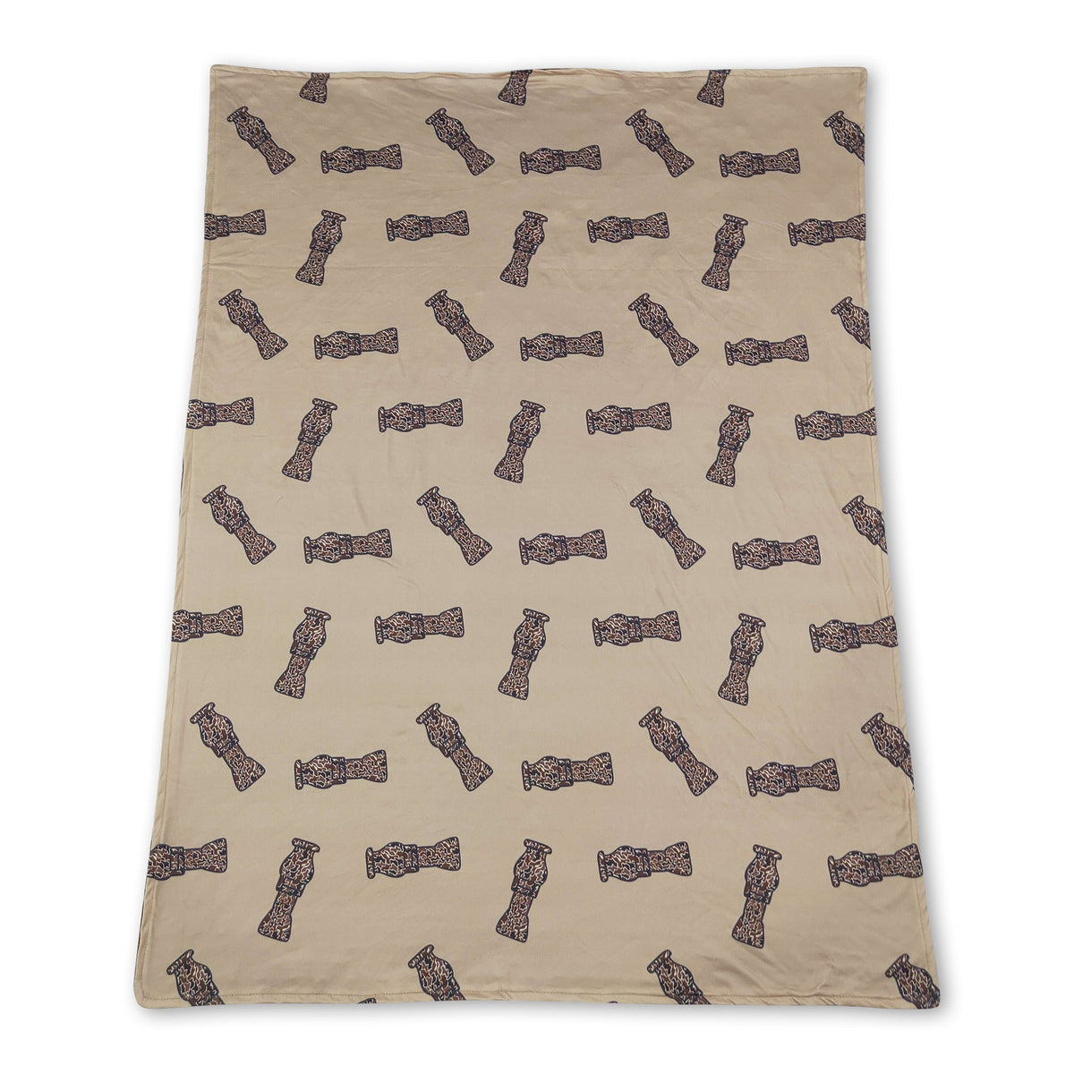 Brown camo duck call baby kids hunting blankets