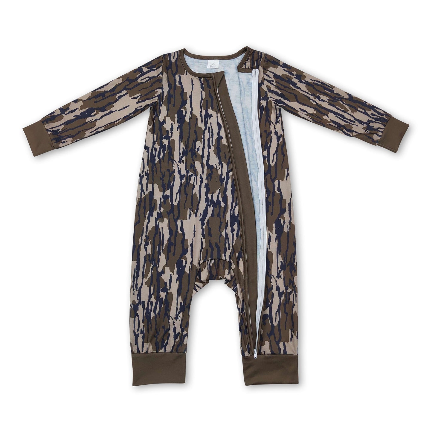 Long sleeves camo baby kids zipper romper