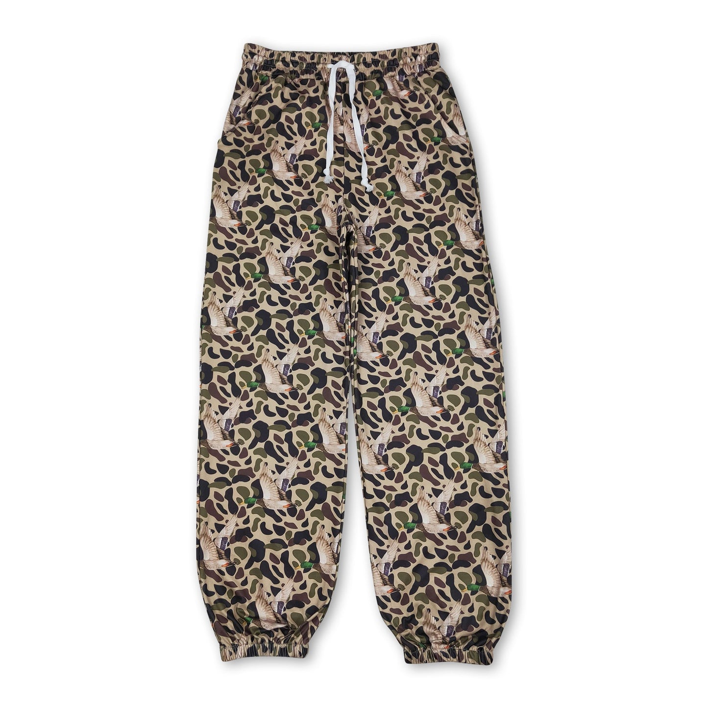Camo duck adult women elastic waist hunting pants