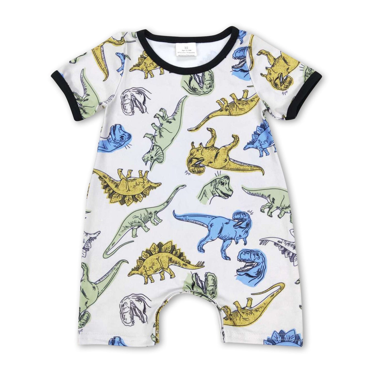 Short sleeves dinosaurs kids boys summer romper