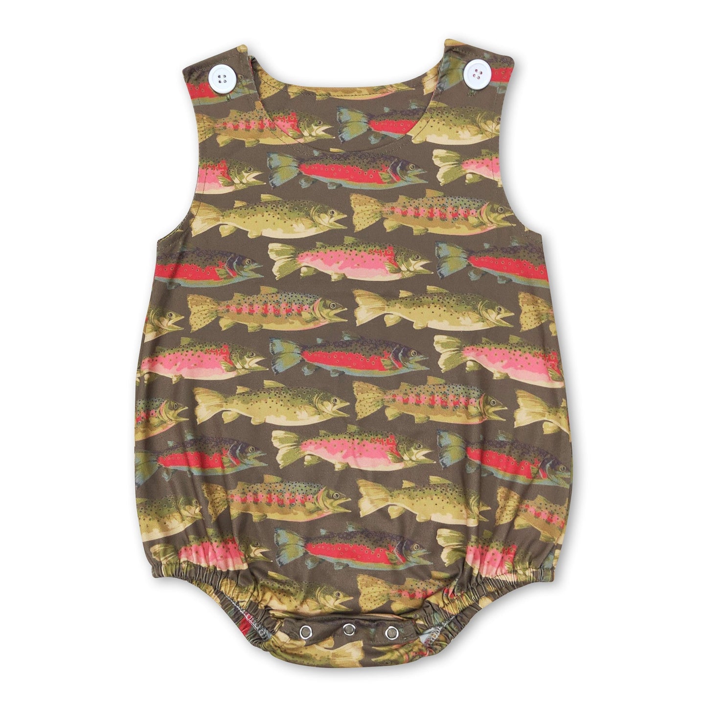 Sleeveless fish baby boys summer romper