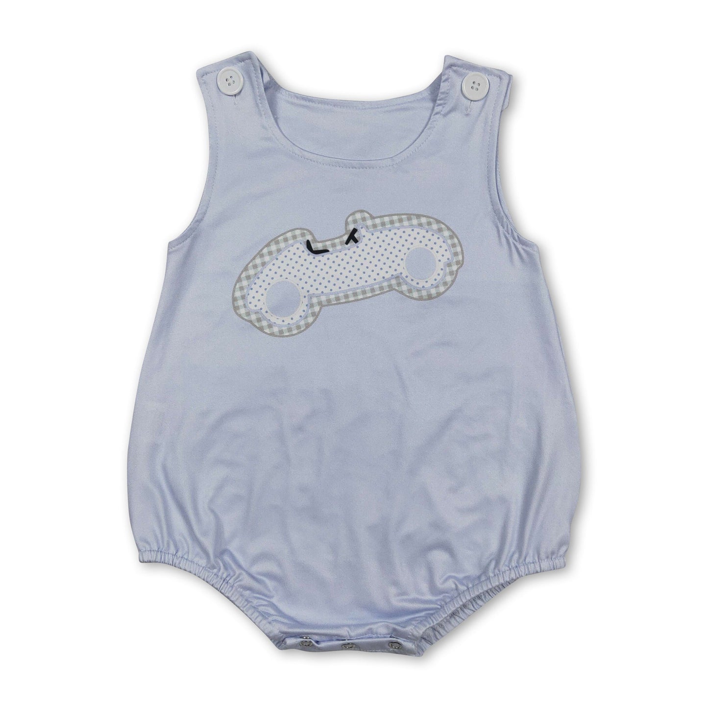 Sleeveless car baby boy summer romper