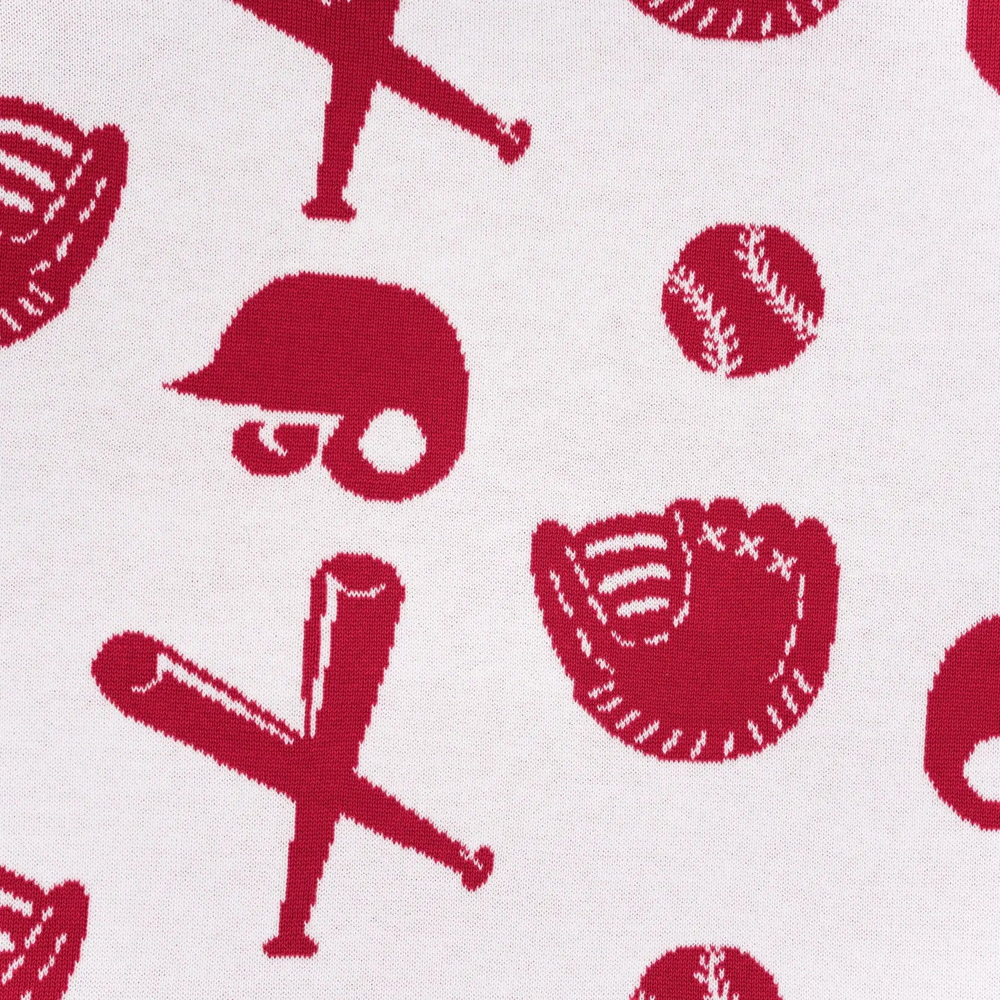 Baseball Jacquard Knit Baby Blanket