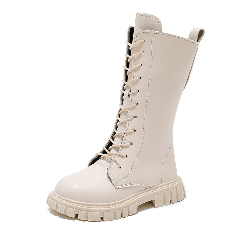 British-style Childrens Knee-high Boots For Girls
