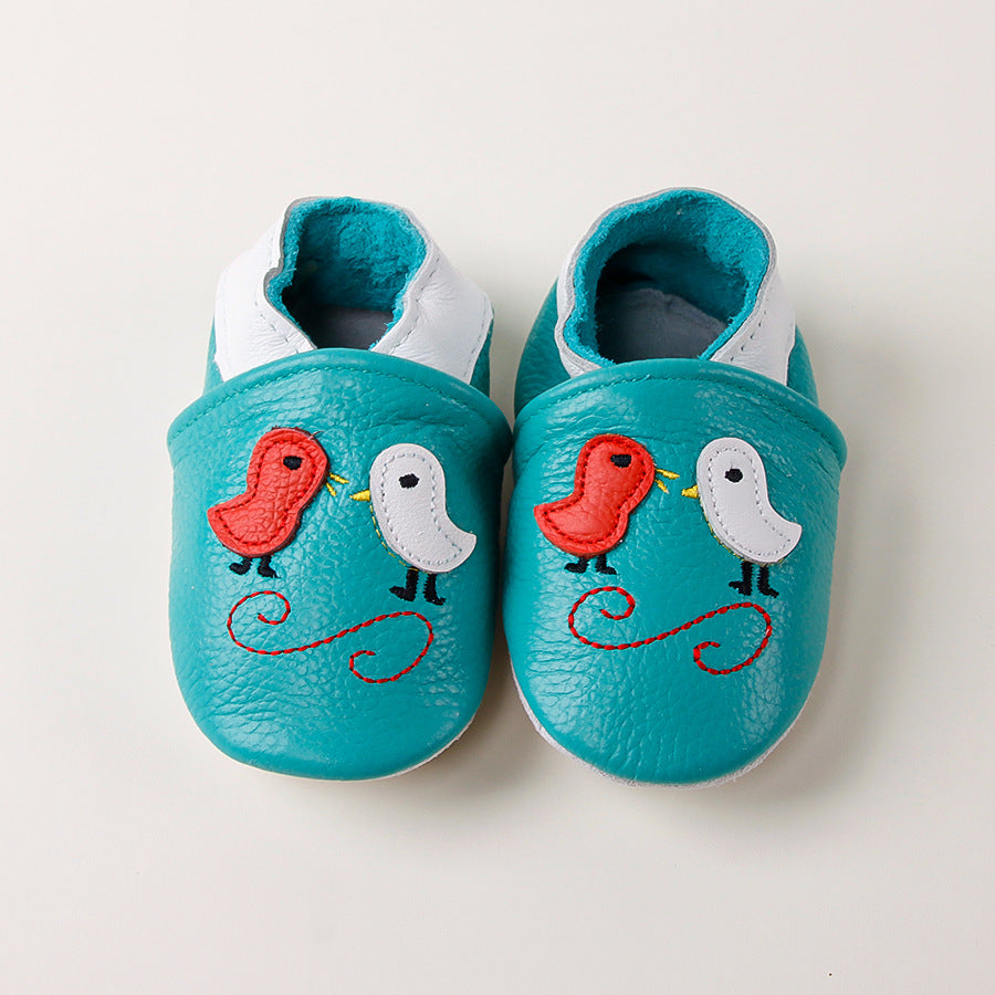 Childrens And Babies Genuine Leather First-walking Shoes