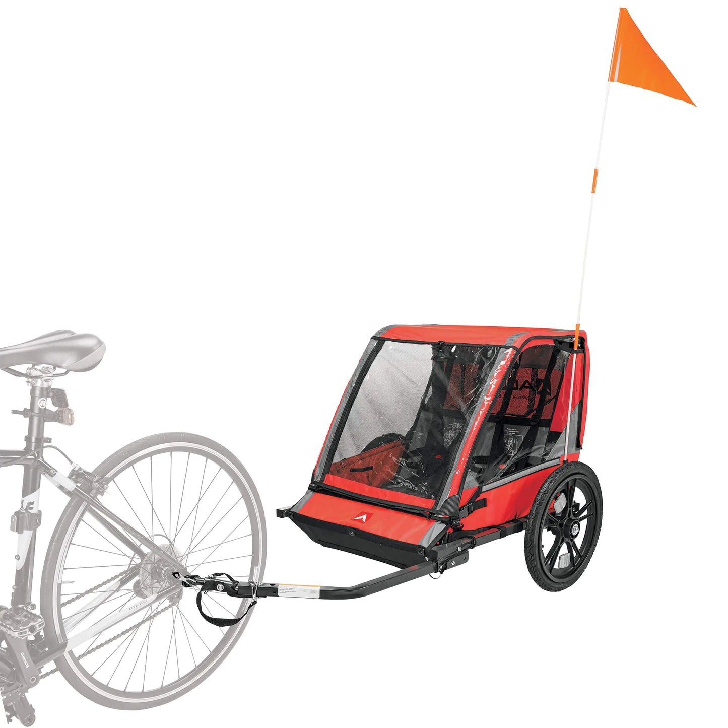 Allen Sports Hi-Viz 2-Child Bicycle Trailer Model ET2-R Red - # BAGEG11010017