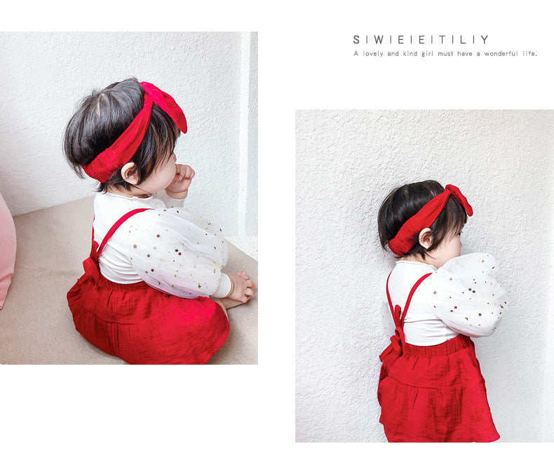 Baby Girl Princess Wind Romper Dress | Red | For Newborn - # BAAA1B1110002