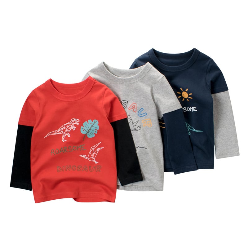 Boys' Long-Sleeved T-Shirt for Kids - # BAAA1111010028 & BOAA11510026