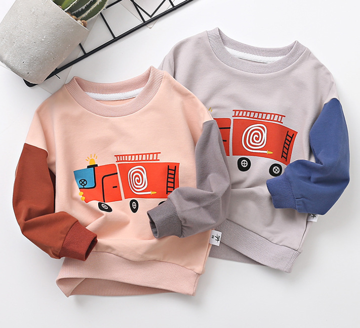 Boys' Spring Cotton Long Sleeve T-Shirt for Kids - # BAAA1111010026 & BOAA11510028