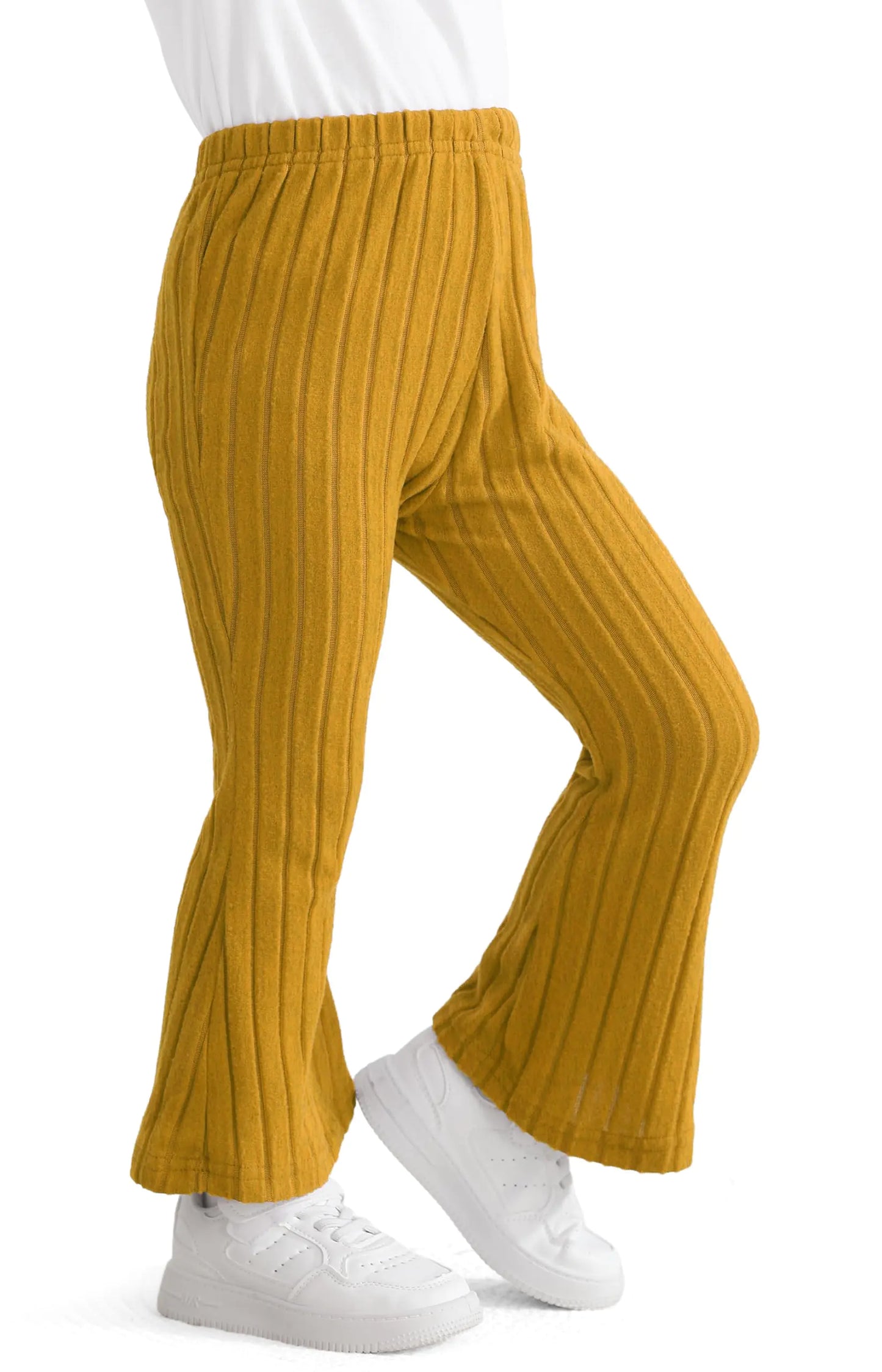 CVXV Toddler Girl Fall Clothes Ruffle Bell Bottoms Trousers-Baby Girl Winter Pants Outfit-Yellow-4 Years - # GIAA21410005