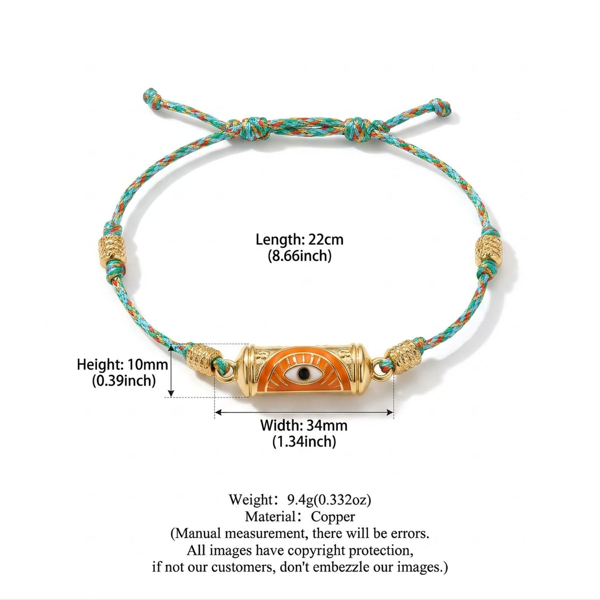 Evil Eye Kaleidoscope Necklace Clavicle Chain