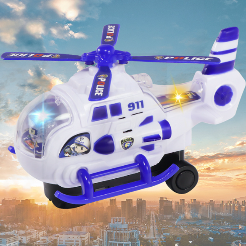 Electric Universal Police Helicopter Toy | With Light & Music - # BAGE81110026-TEENADLT