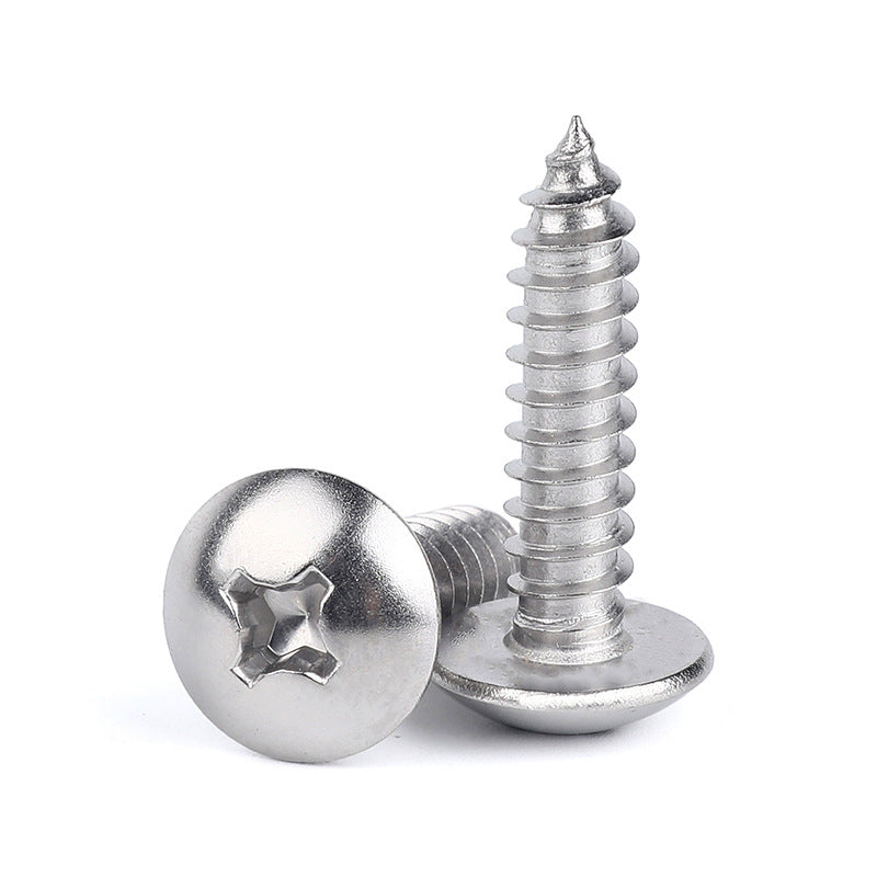 Stainless Steel Cross Big Head Self-tapping Screw Mushroom-shaped Haircut Round Head