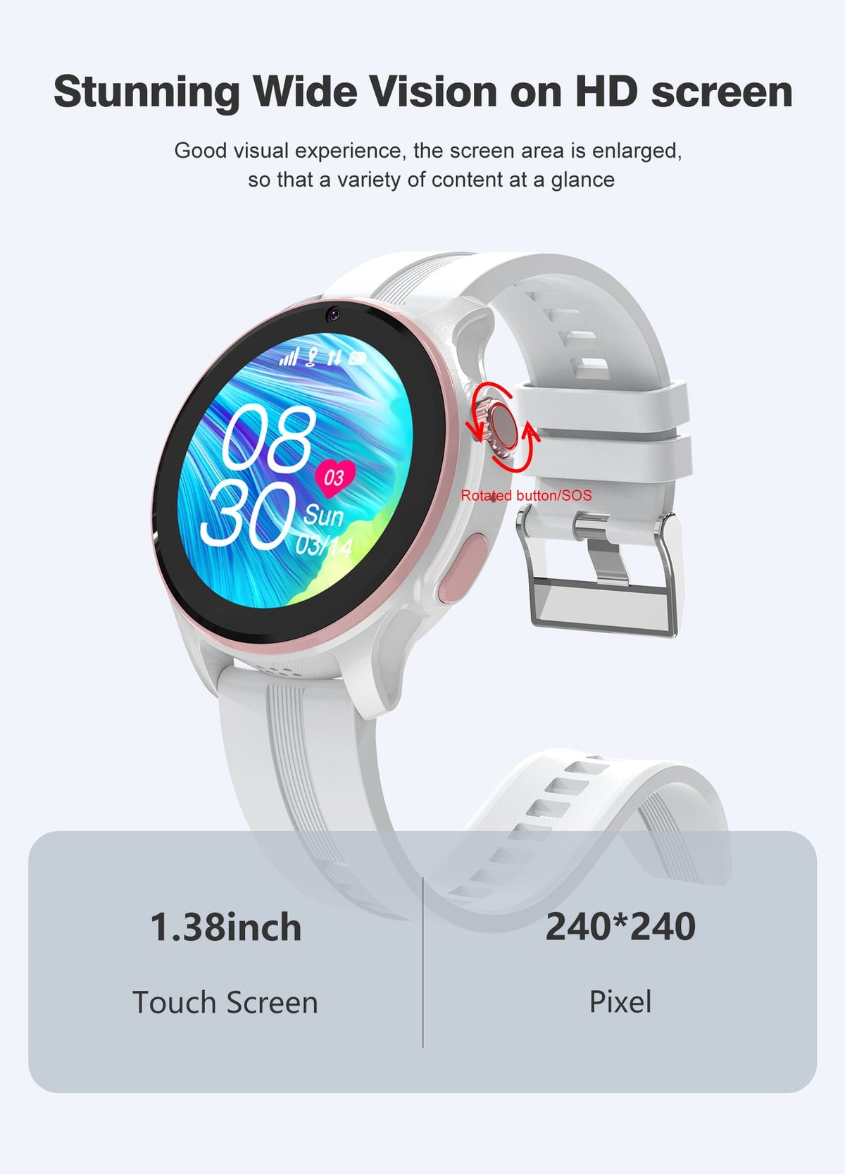 Children's Phone Watch CD Video Call All Netcom Card Smart Photo Location Bracelet
