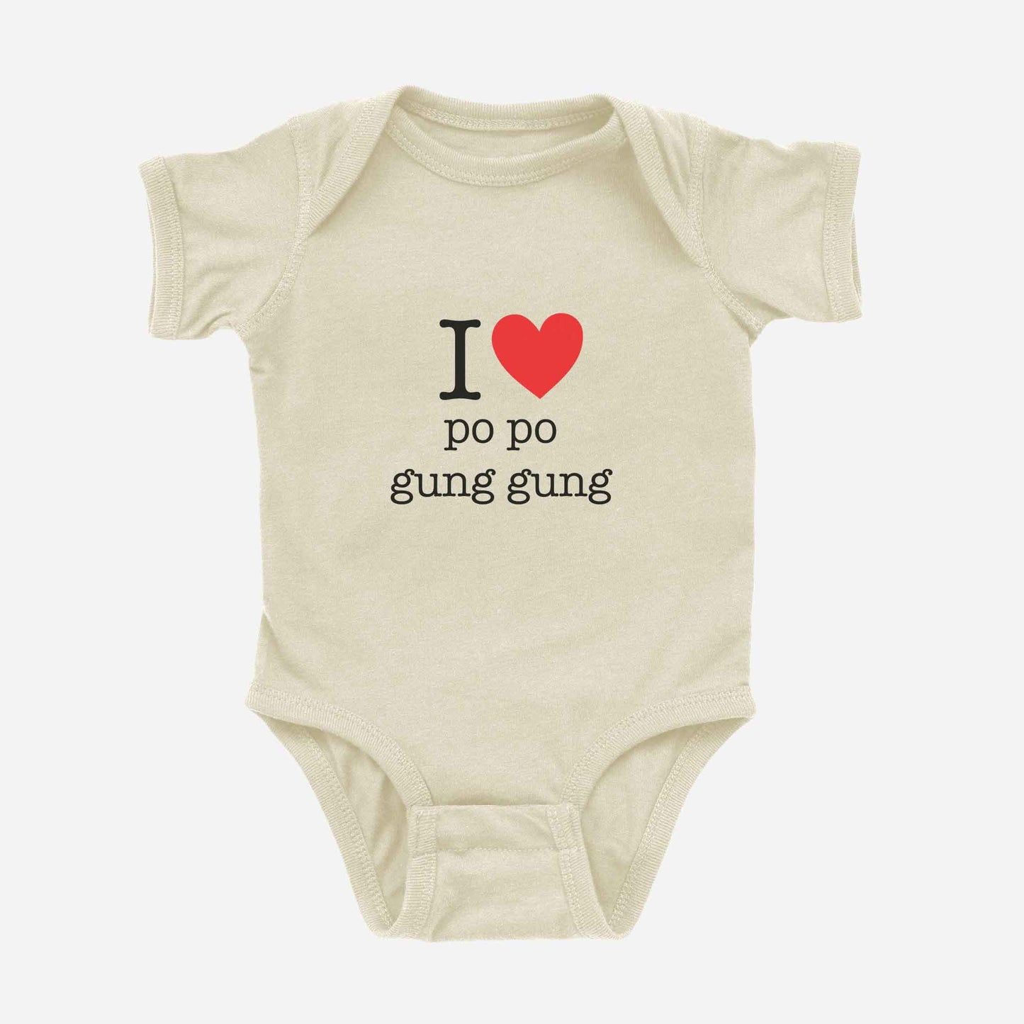 I ♡ Grandma & Grandpa Cantonese Onesie (Maternal)