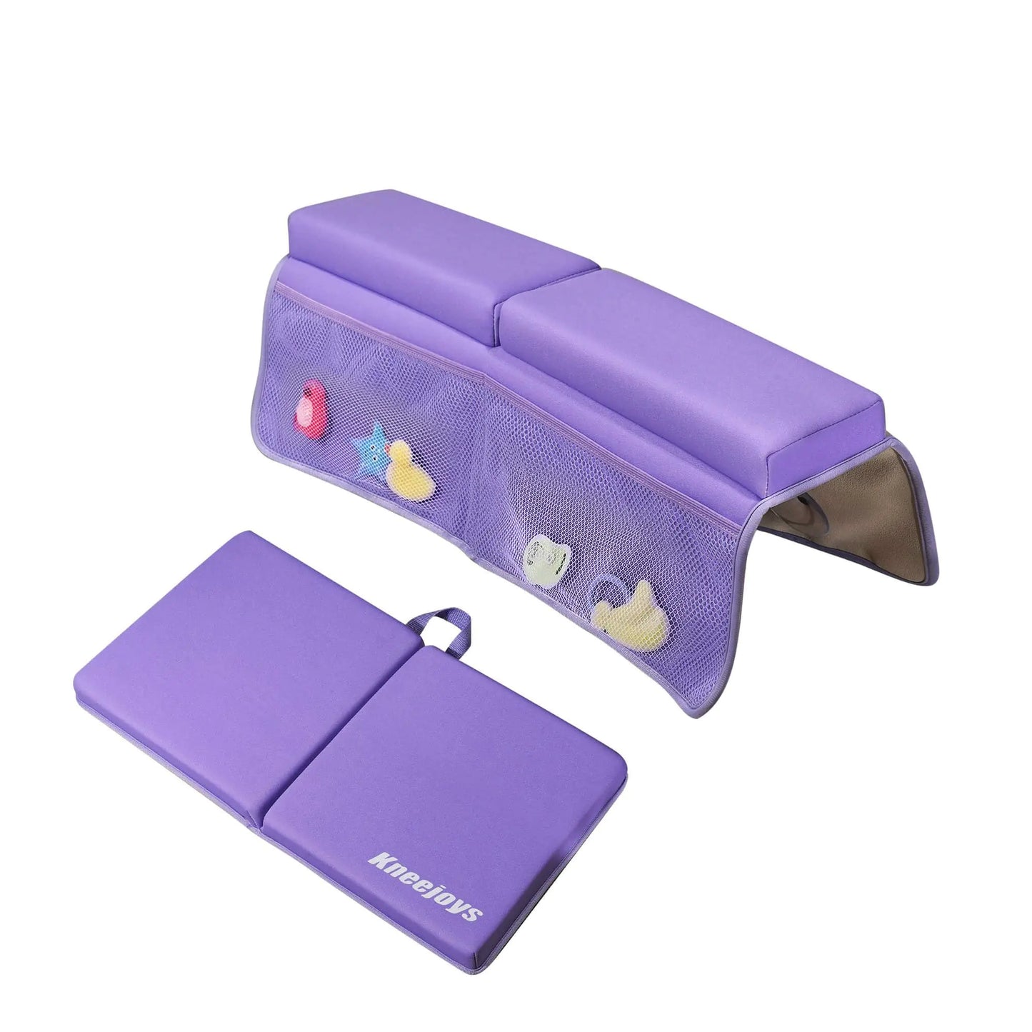 Kneejoys Bath Kneeler and Elbow Rest Pad | Bath Kneeler Baby Bath Mat Kneeling Pad | Bath Toy Organizer for Tub Kneeling Pad for Bathing Baby Memory Foam - # BAGE11110006