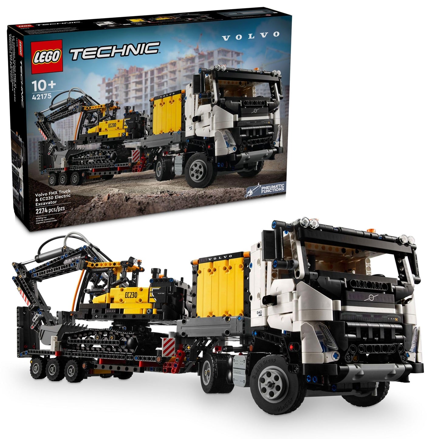 LEGO Technic Volvo FMX Truck & EC230 Electric Excavator – Dual-Vehicle Building Set | 42175 | For Ages 10+ - # GIT&G72910002 & GIT&G73910001 & BOT&G22910003 & BOT&G23910001