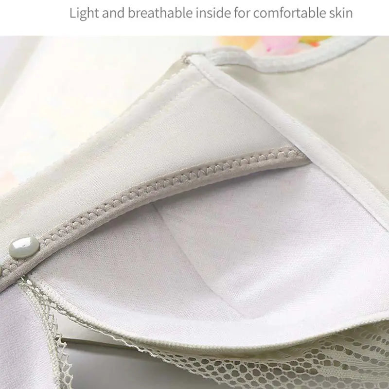 Maternity Nursing Bra with Front Buckle and Lace Design - # NURSGEA11210110