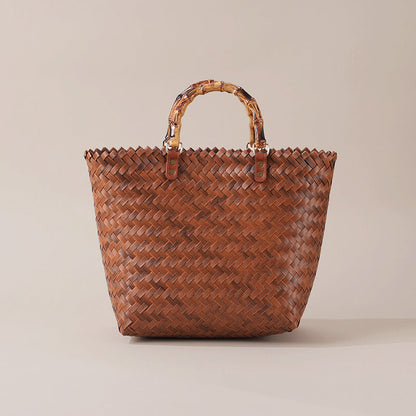 PP Hand Woven Rattan Style Gift Bag