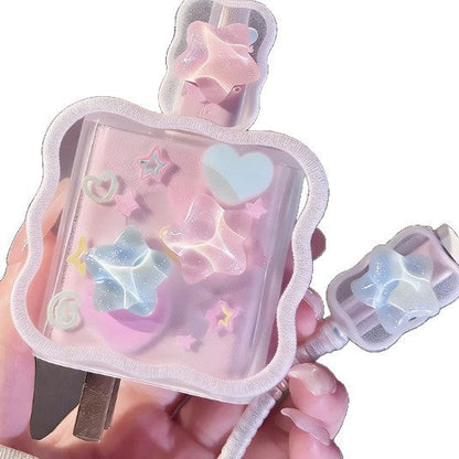 Cartoon Star Phone Cable Protector Case