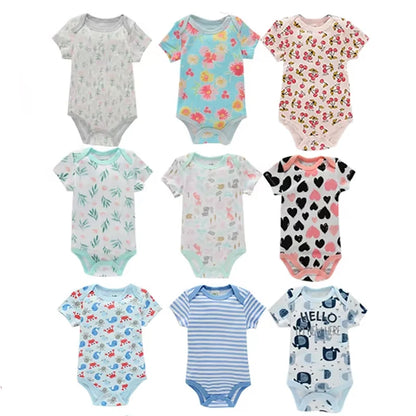 1-2 Pieces Baby Bodysuit For Newborns Summer Baby Romper Girl/Boy Clothes 0-12M Newborn Clothing Infant Soft Tight Baby Clothes