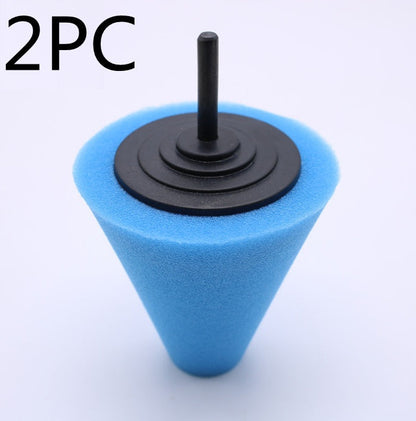 Car wheel polishing disc detail polishing wheel in the net steel ring polishing sponge plate with 6MM handle cone sponge wheel