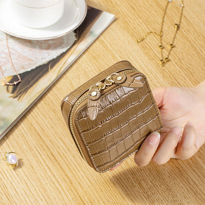 Pattern High Appearance Jewelry Box Genuine Leather Portable