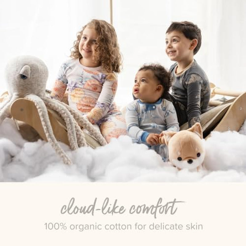 Unisex Bodysuits, Short Sleeve Organic Sleepwear, 5-Pack