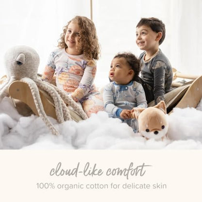 Unisex Bodysuits, Short Sleeve Organic Sleepwear, 5-Pack
