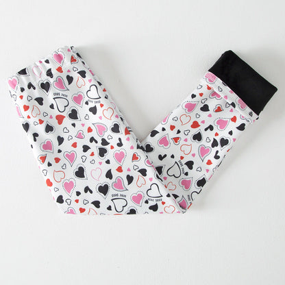 Basic Fleece-lined Extra-thick Childrens Leggings