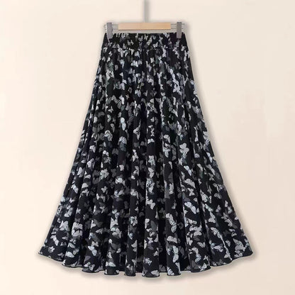 Slimming Pleated Floral Midi Dress