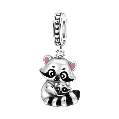 Cute Bamboo Panda DIY Copper Bead Pendant Jewelry Accessory