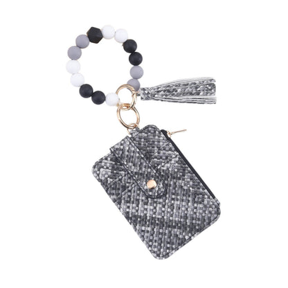 Silicone Bead Bracelet Weaving Pattern Card Holder Coin Purse