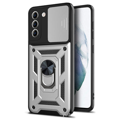 Push Window Protective Cover Ring Magnetic Armour Bracket Mobile Phone Case