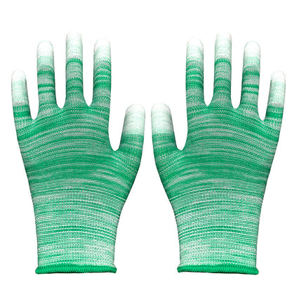 Labor Protection Colored Nylon PU-coated Safety Gloves