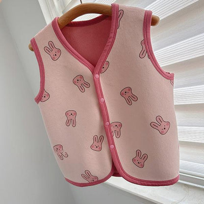 Childrens Small And Large Size Cartoon Vest Spring And Autumn Waistcoat For Boys And Girls Outerwear Top