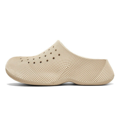 Outerwear 3D-textured Squishy-soft Closed-toe Slippers