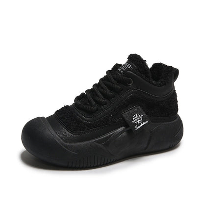 Fleece-lined Female Warm All-matching Casual Sports Skate Shoes