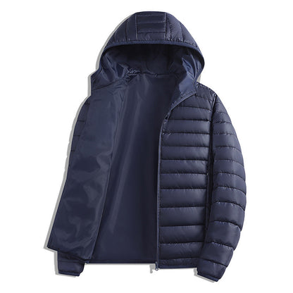 AutumnWinter Warm Hooded Loose-fit Windproof Sporty Casual Ribbed Top