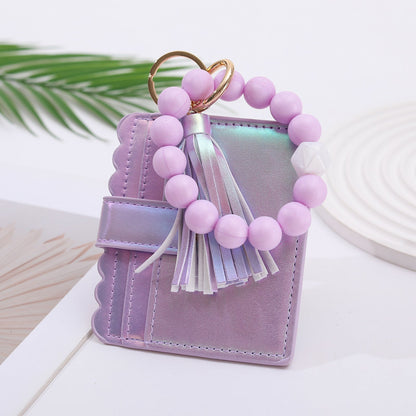 European And American Colorful Laser Gradient Card Holder