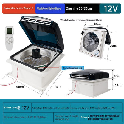 12V RV Exhaust Fan Motorhome Trailer Manual Ventilation Fan