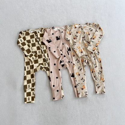 Bamboo Fiber Onesie European And American Style For Infants And Toddlers