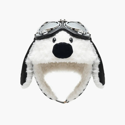 Fleece-Lined Warm, Cold-Weather Ear-Protecting Outdoor Skiing Aviator Glasses And Lei Feng Hat