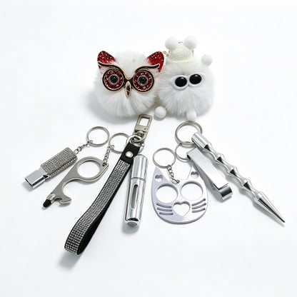 Ins Little Coal Ball Self-defense Keychain