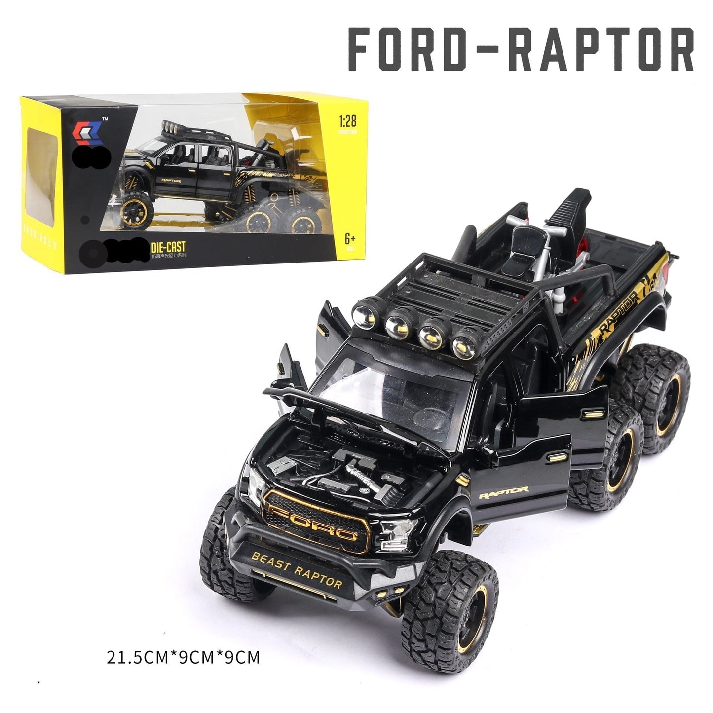 1:24 Raptor F150 Alloy Toy Car Model | Boxed | Ages 14+ - # BAGE81110039-TEENADLT