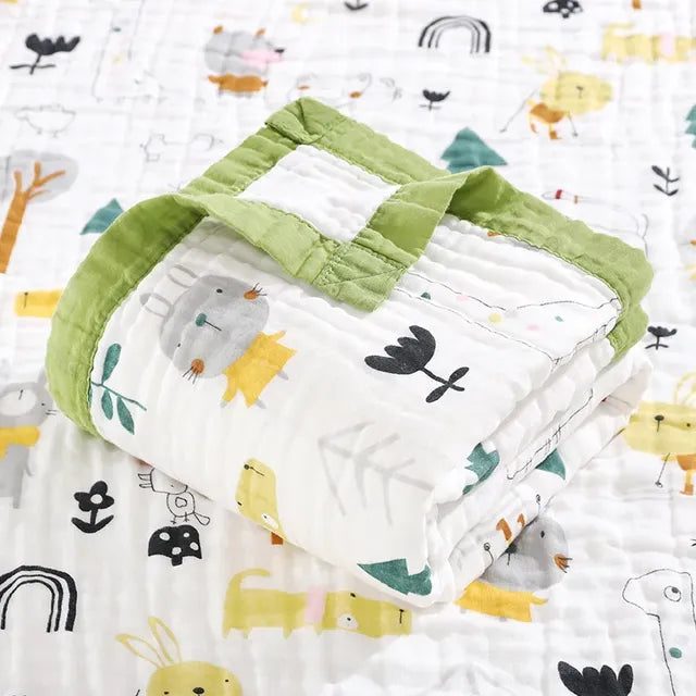 100% Cotton 6-Layer Unicorn Baby Swaddle Blanket - # BAGE41210024